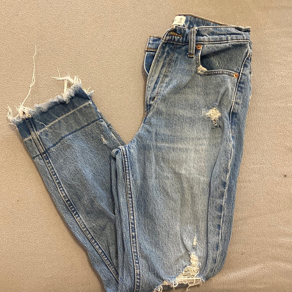 Abercrombie high rise mom jeans